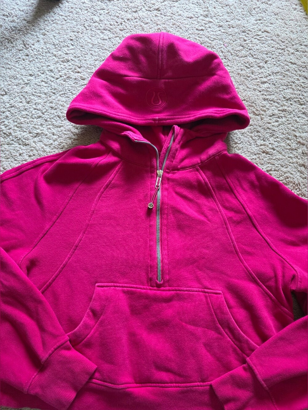 Lululemon Scuba Oversized Half‑Zip Hoodie – Ripened Raspberry XS/S